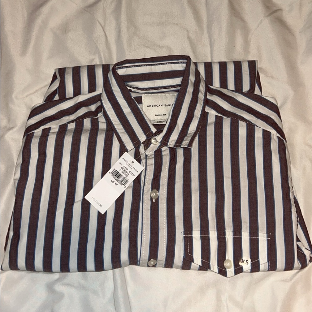 american eagle long sleeve collard casual shirt